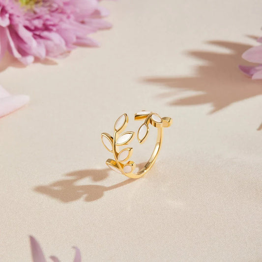 Anillo Abierto de Hoja Neraya Delicate | Oro