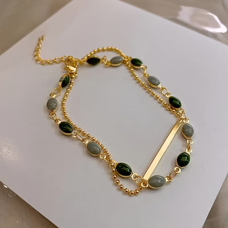 Pulsera Olivia Moss Duo | Oro