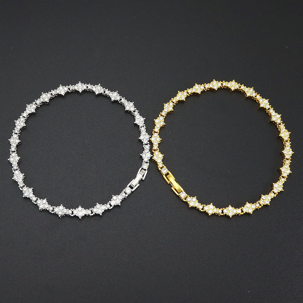 Pulsera Tennis Clásica de Racimo | Oro