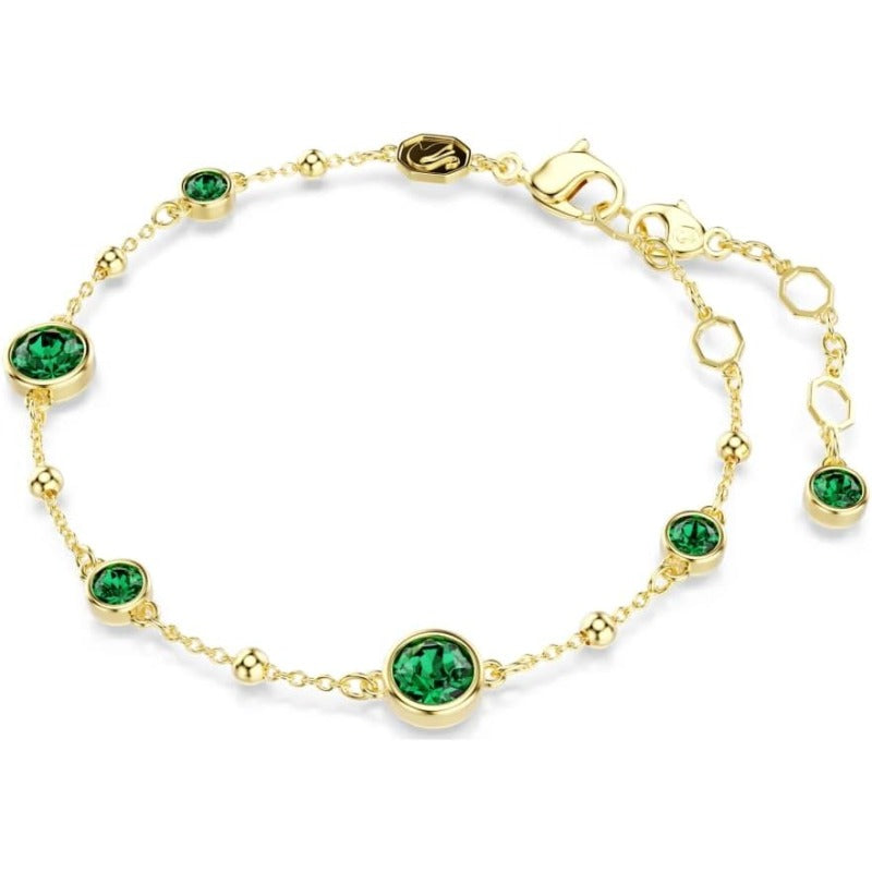 Pulsera Delicada Esmeralda | Oro