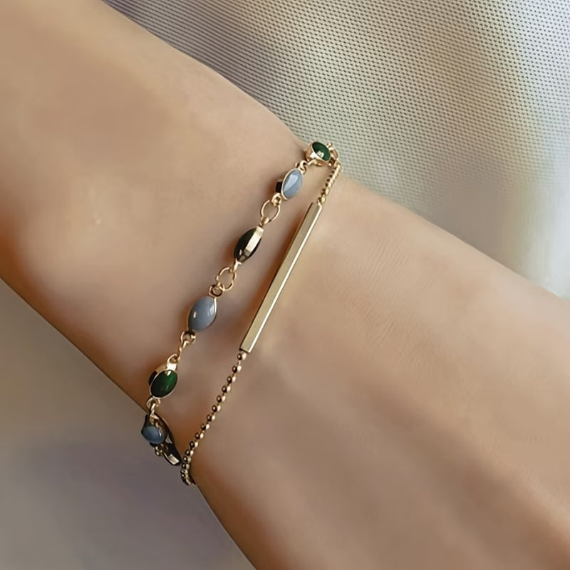 Pulsera Olivia Moss Duo | Oro