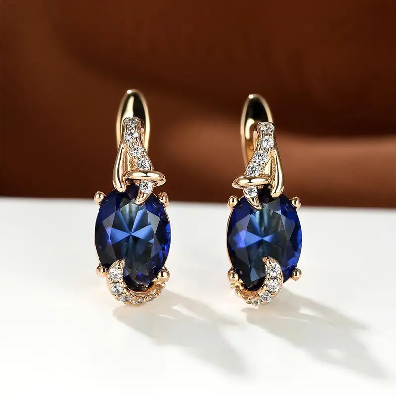 Aretes Colgantes Royal Midnight | Oro
