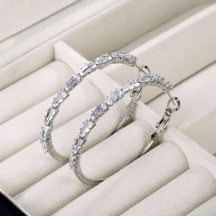Aretes Camilla Vestalia | Oro blanco