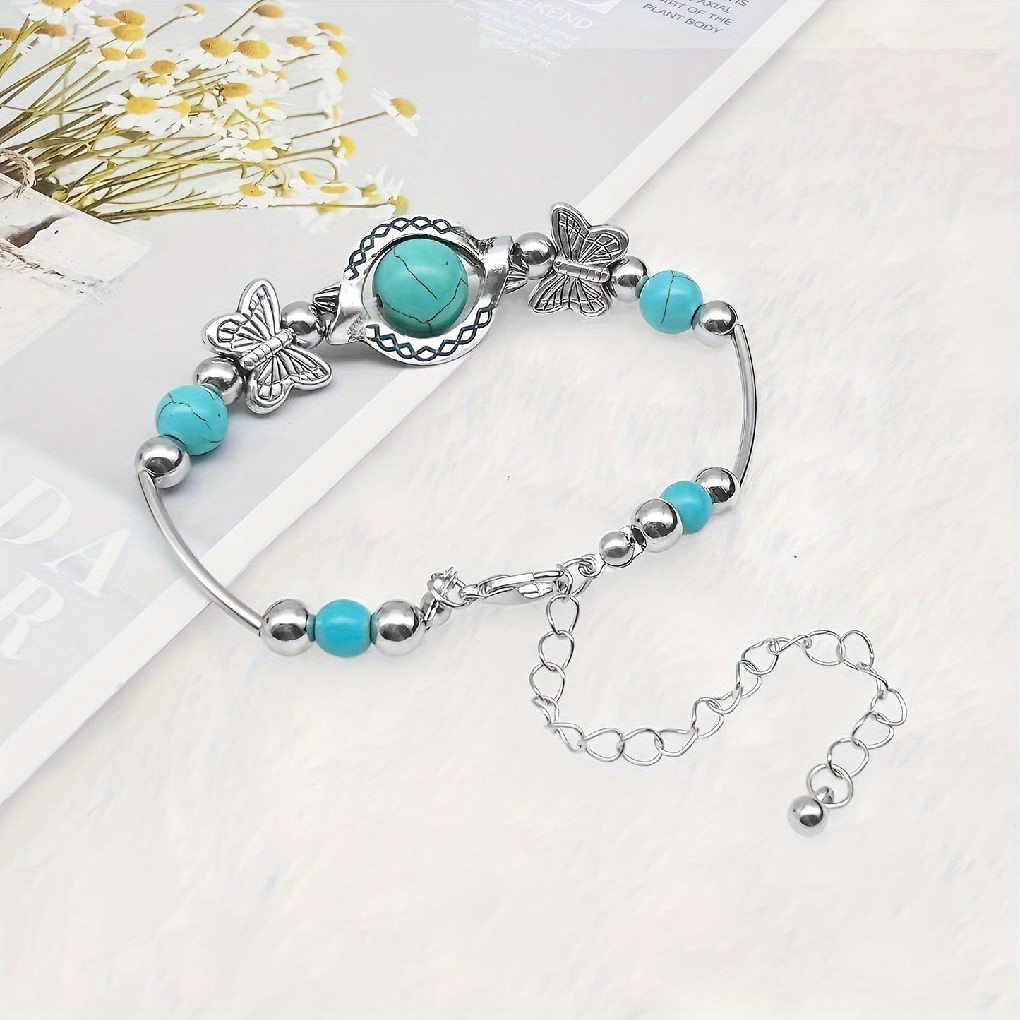 Pulsera de Mariposa Oasis Drift | Oro blanco