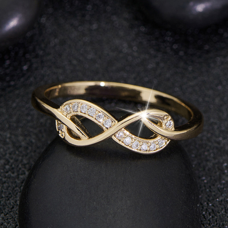 Anillo Infinito de Cristal Lysette | Oro