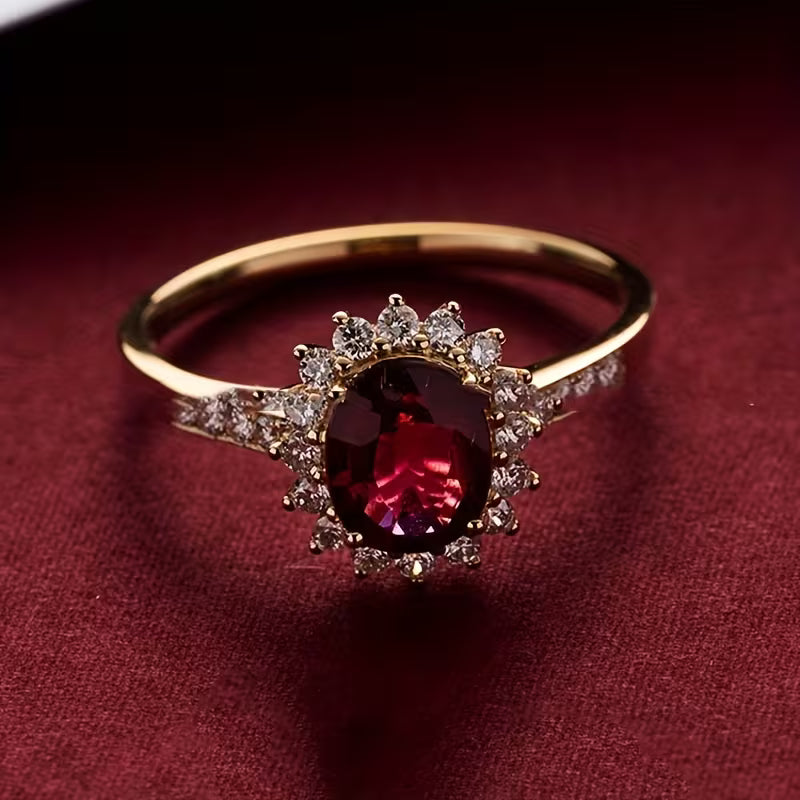 Anillo Rojo Empress | Oro