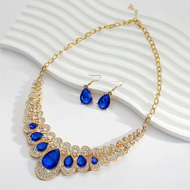 Set de Joyas Maevina Zafiros | Oro