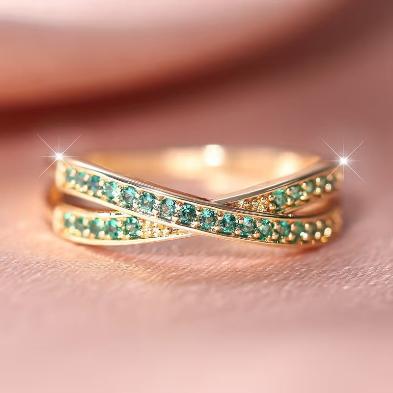 Anillo Esmeralda Flow | Oro