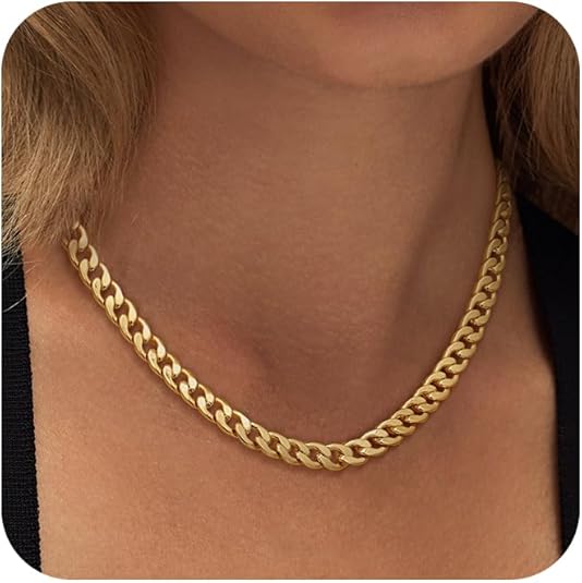 Collar Grueso de Eslabón Cubano | Oro