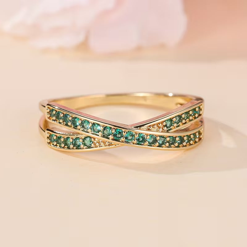 Anillo Esmeralda Flow | Oro