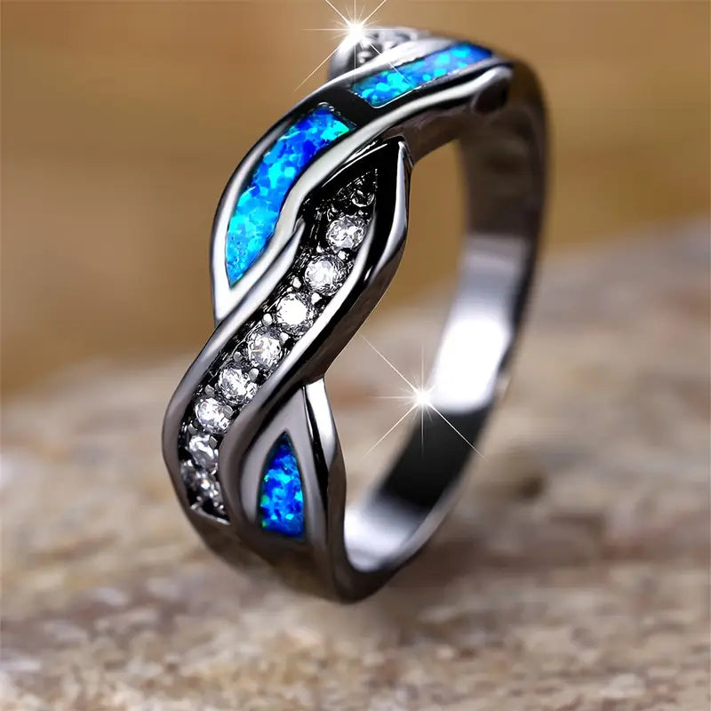Anillo Thessia Lunebray | Oro blanco