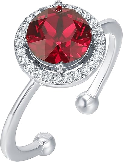 Anillo Brillo de Promesa Rubí Crimson | Oro blanco