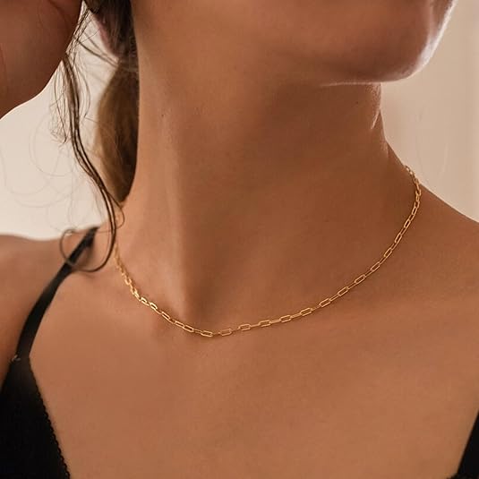 Collar en Capas Rubí Paperclip | Oro