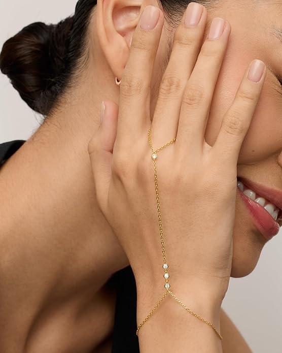 Pulsera de Mano con Cuentas | Oro