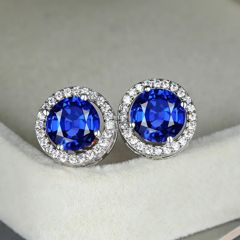 Aretes Lúcia Celestine | Oro blanco