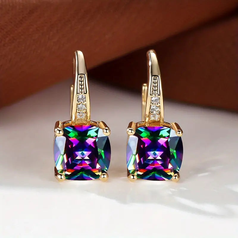 Aretes de Aro Místico de Piedra Zafiro | Oro