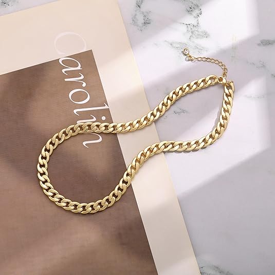 Collar Grueso de Eslabón Cubano | Oro