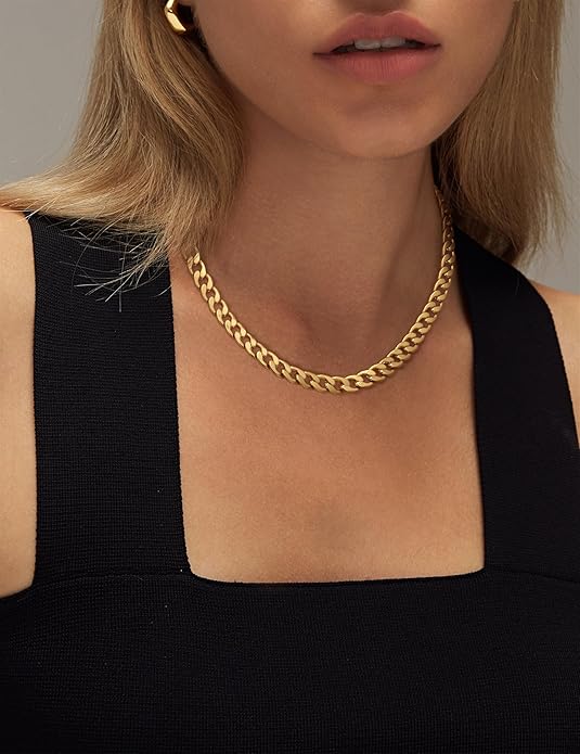 Collar Grueso de Eslabón Cubano | Oro