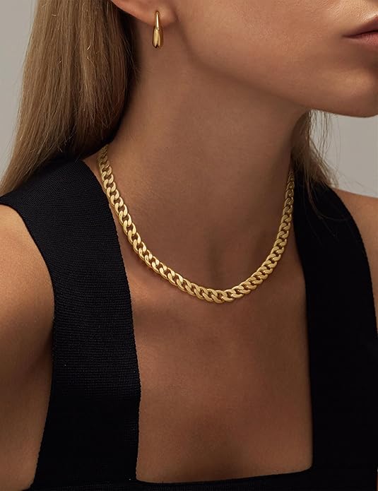 Collar Grueso de Eslabón Cubano | Oro