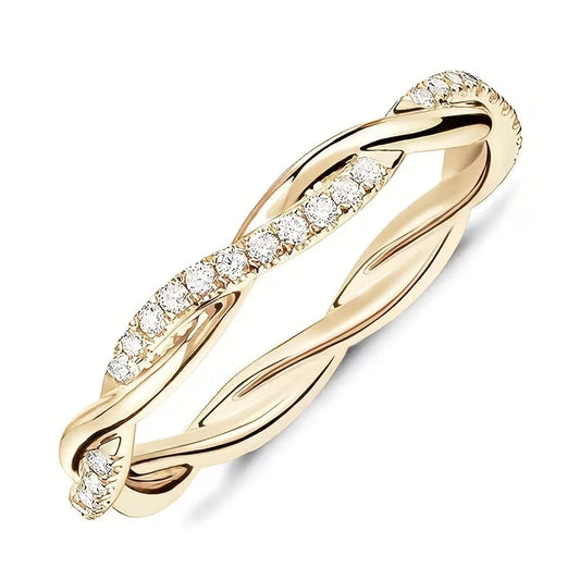 Anillo de Dos Estilos con Detalle | Oro