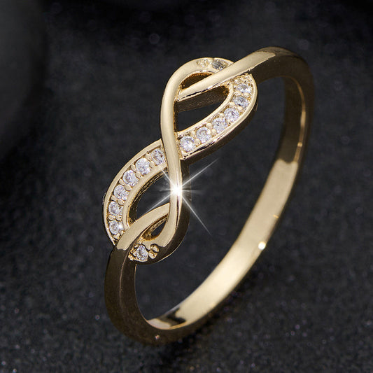 Anillo Infinito de Cristal Lysette | Oro