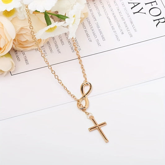 Collar con Colgante de Cruz Eterna | Oro