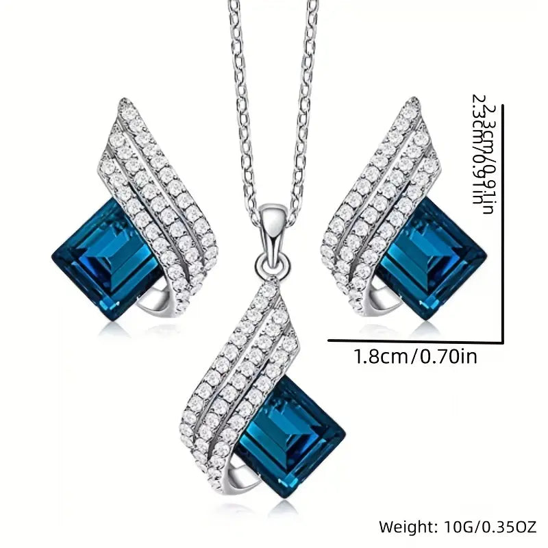 Set de Joyas Brienne Solazure | Oro blanco
