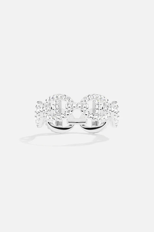 Anillo Isla Marina | Oro blanco