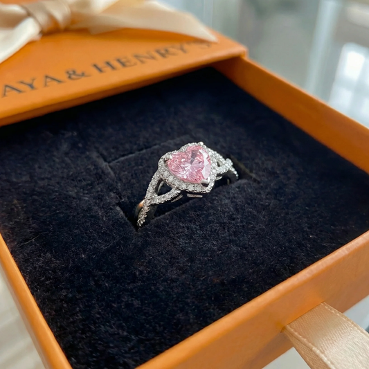 Anillo Halo Amour Twist | Oro blanco