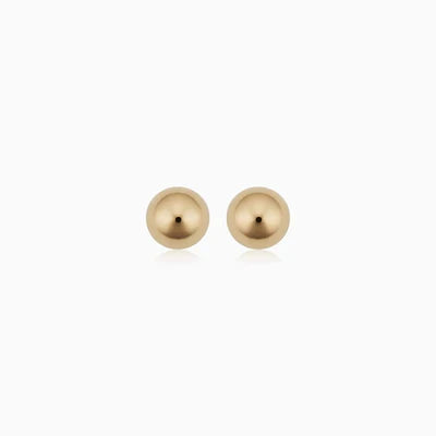 Aretes de Botón de Esfera | Oro