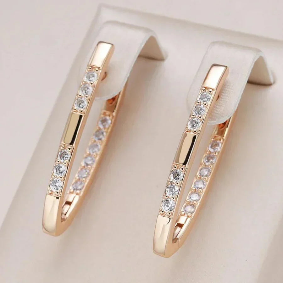 Aretes Exquisitos de Circonita | Oro