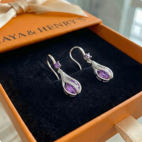 Aretes Calithra Lumen Twist | Oro blanco