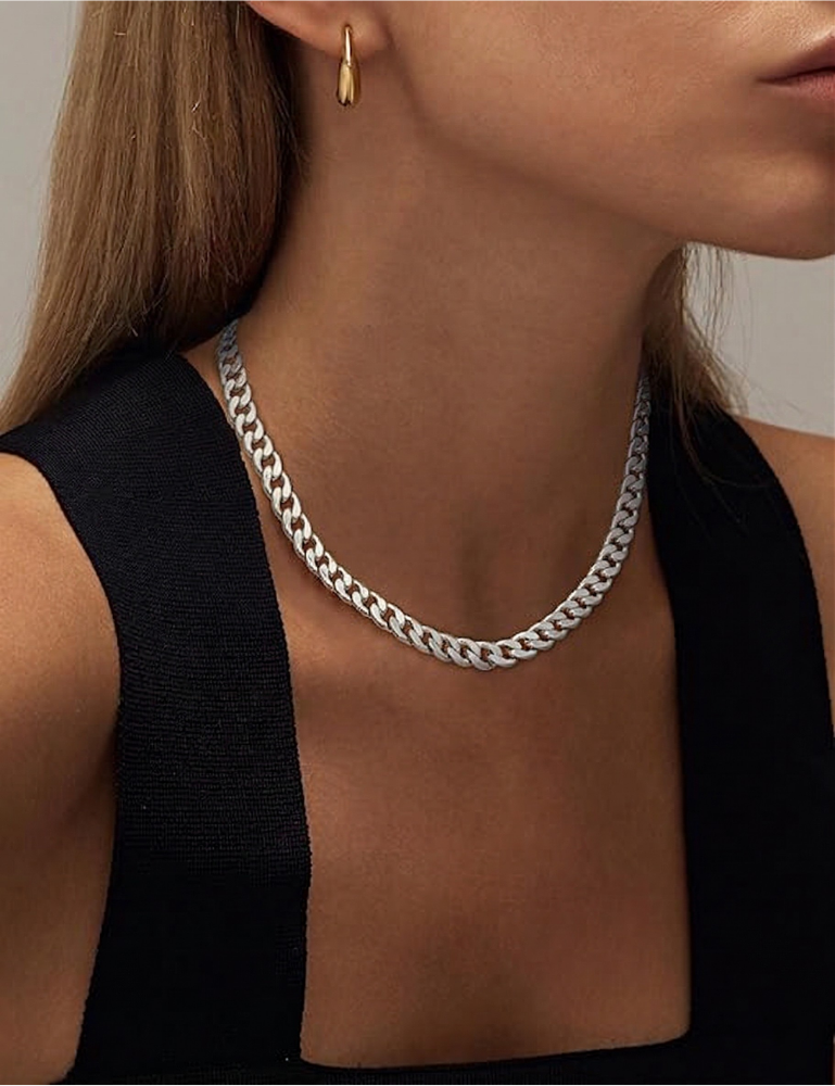 Collar Grueso de Eslabón Cubano | Oro