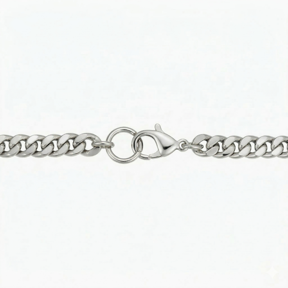 Pulsera Cubana Estate | Oro blanco