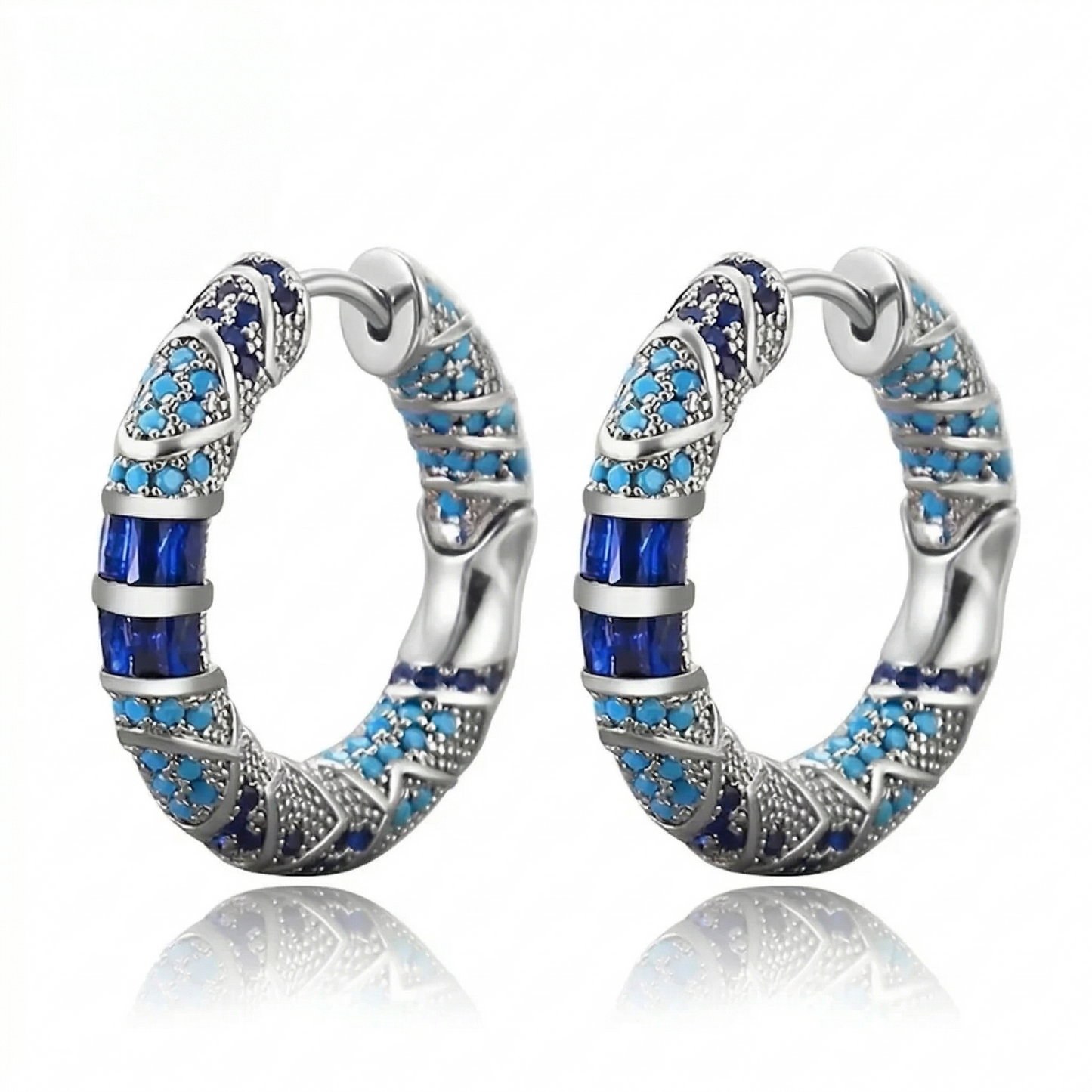 Aretes de Aro Brillo Icy | Oro blanco