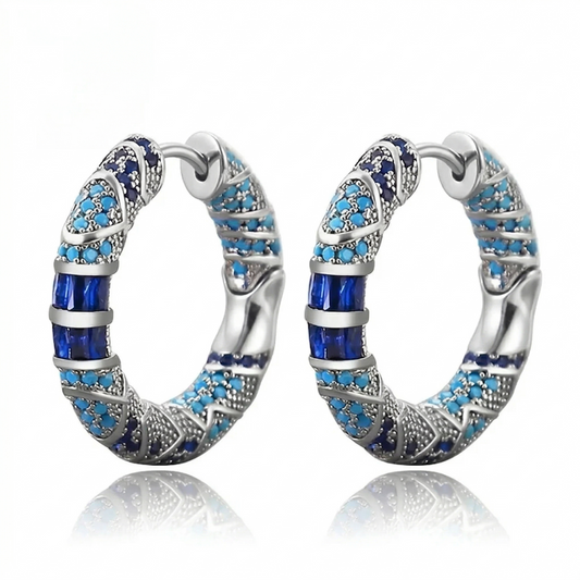 Aretes de Aro Brillo Icy | Oro blanco