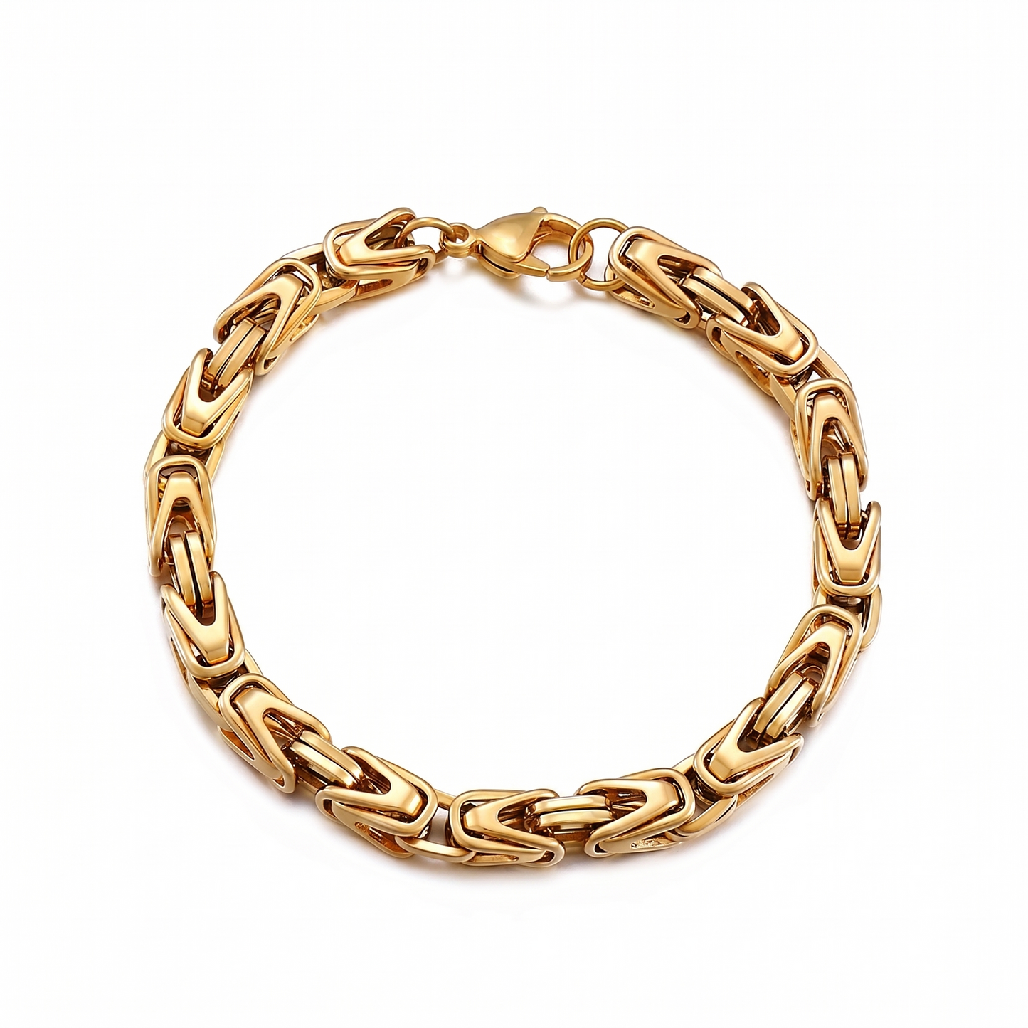 Pulsera de Corona de Eslabón Lucian | Oro blanco