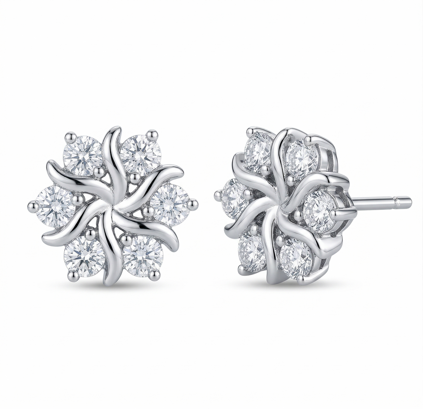 Aretes Camille | Oro blanco