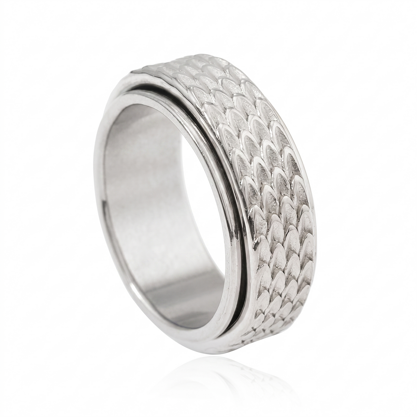 Anillo Giratorio Toren Scale | Oro blanco