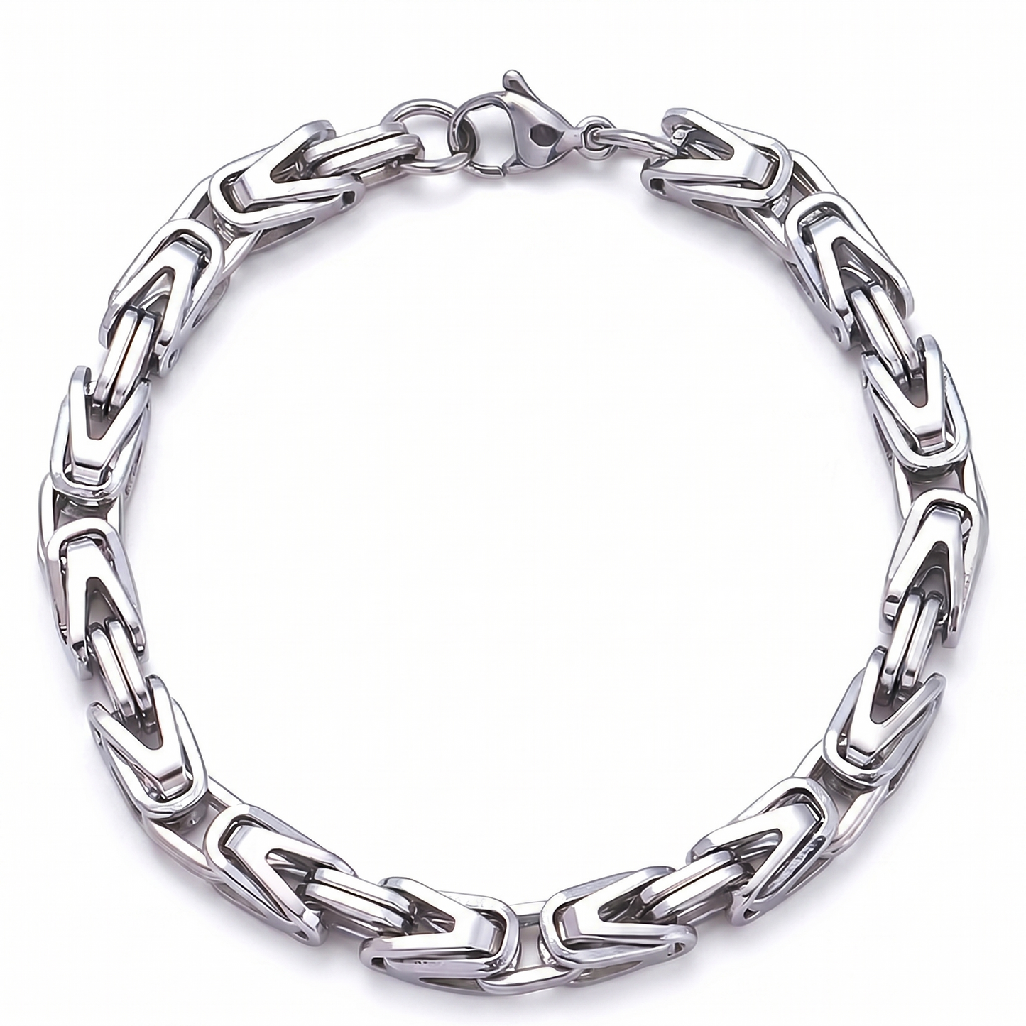 Pulsera de Corona de Eslabón Lucian | Oro blanco