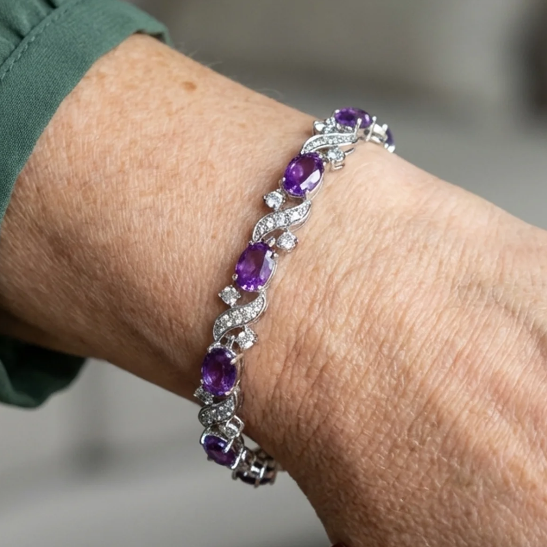 Pulsera Giada Valethyst | Oro blanco