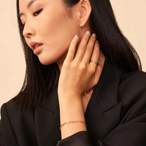 Pulsera de Eslabón Venice | Oro blanco