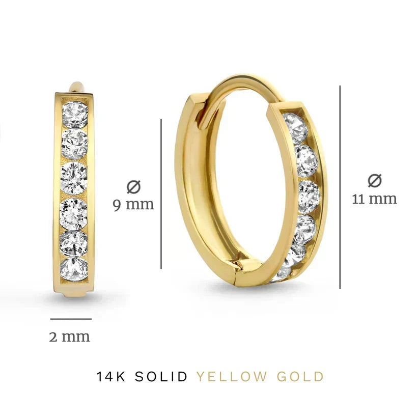 Set de Aretes con Piedra Dara Brillane | Oro