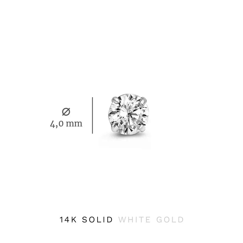 Set de Aretes con Piedra Dara Brillane | Oro blanco