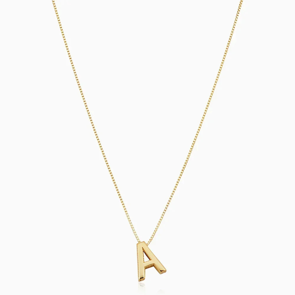 Collar con Inicial Carta de Amor | Oro blanco