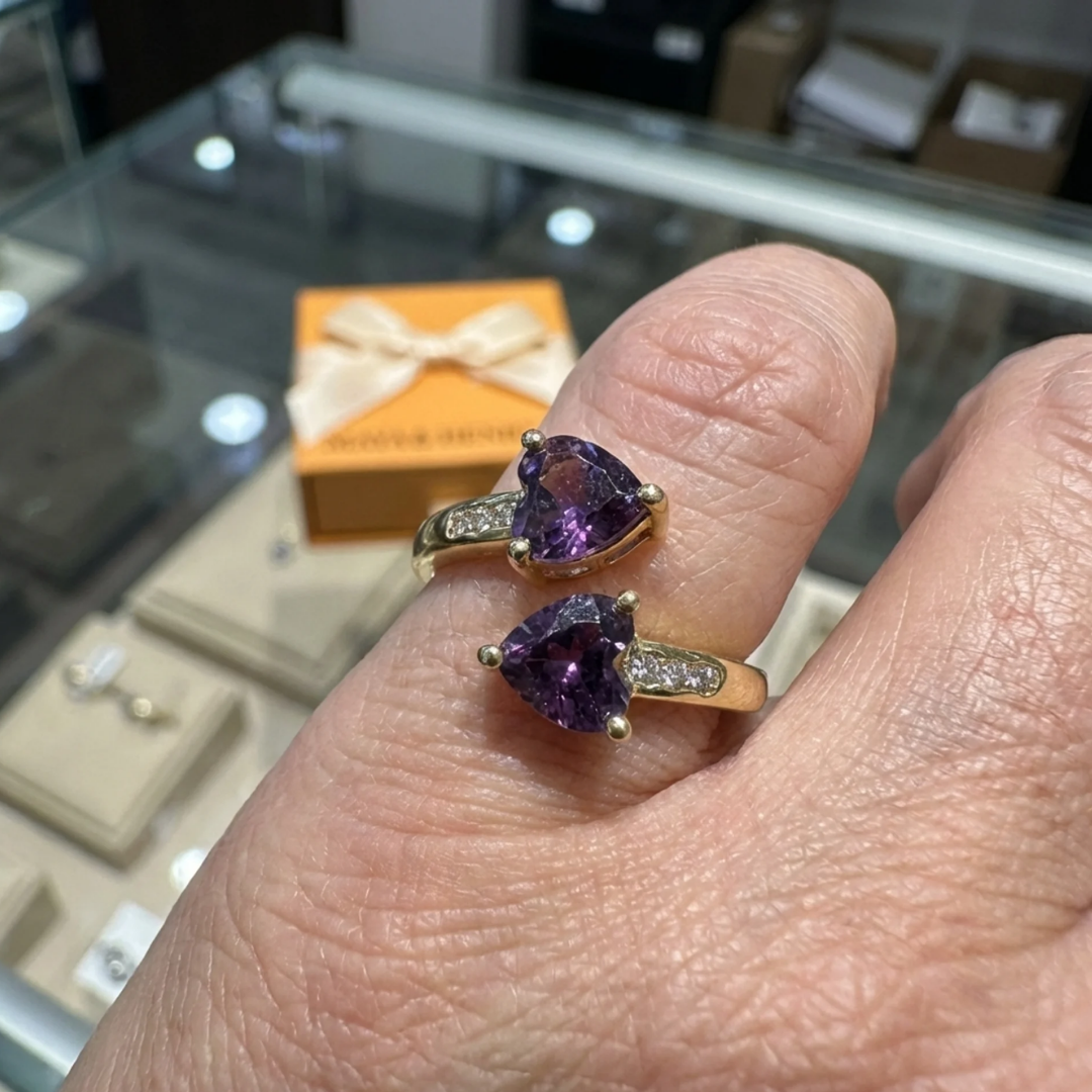 Anillo Violeta Noctira Heartwrap | Oro