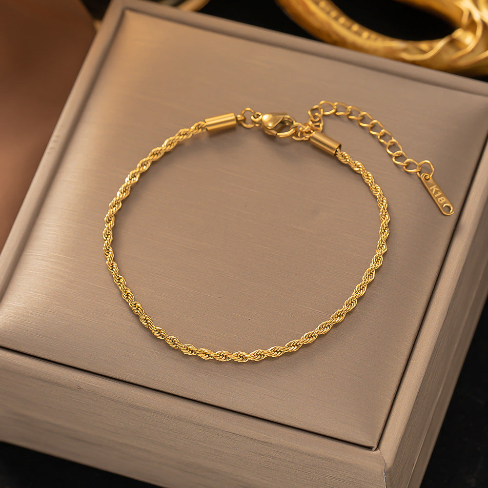 Pulsera de Cadena Trenzada | Oro
