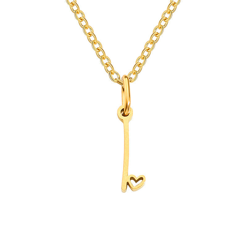 Collar con Inicial y Corazón | Oro