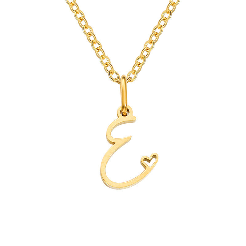 Collar con Inicial y Corazón | Oro