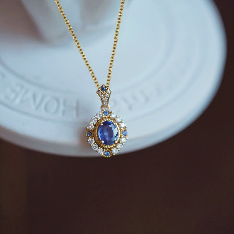 Collar con Colgante Celeste Royale | Oro